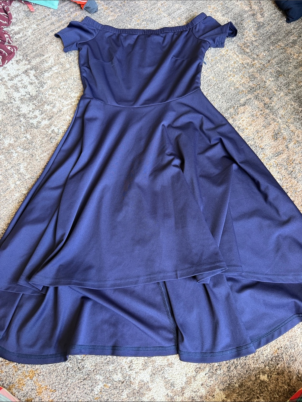 Target Off-the-Shoulder Navy High-Low Dress